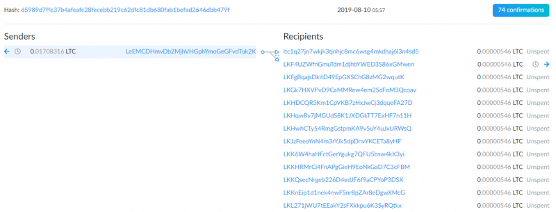 В блокчейне Litecoin замечены признаки осуществления «пылевой атаки»