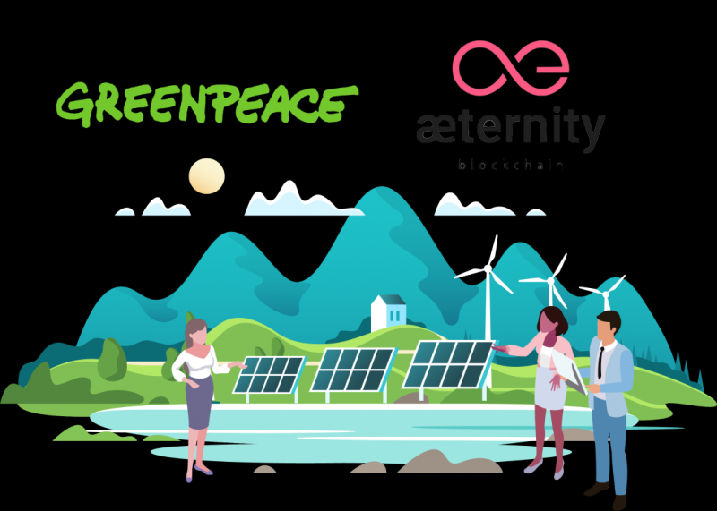 Greenpeace задействует блокчейн aeternity для финансирования электростанций на возобновляемой энергии 