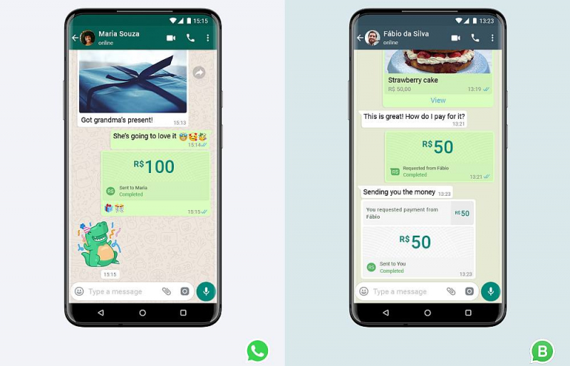 В WhatsApp появилась опция перевода денег через чат